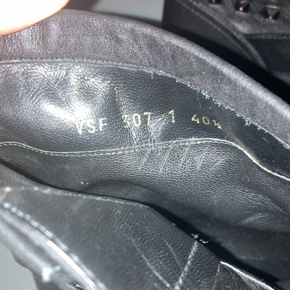 Valentino Black Studded Combat Boots - Picture 3 of 7